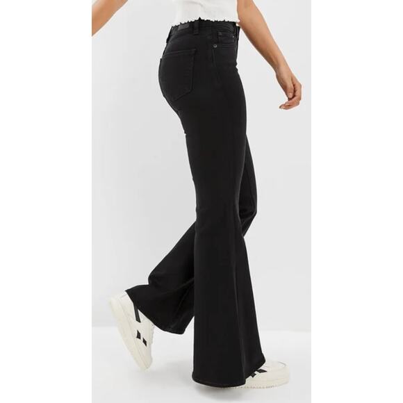 American Eagle Festival Flare Jean Black Size 4 - Picture 3 of 4
